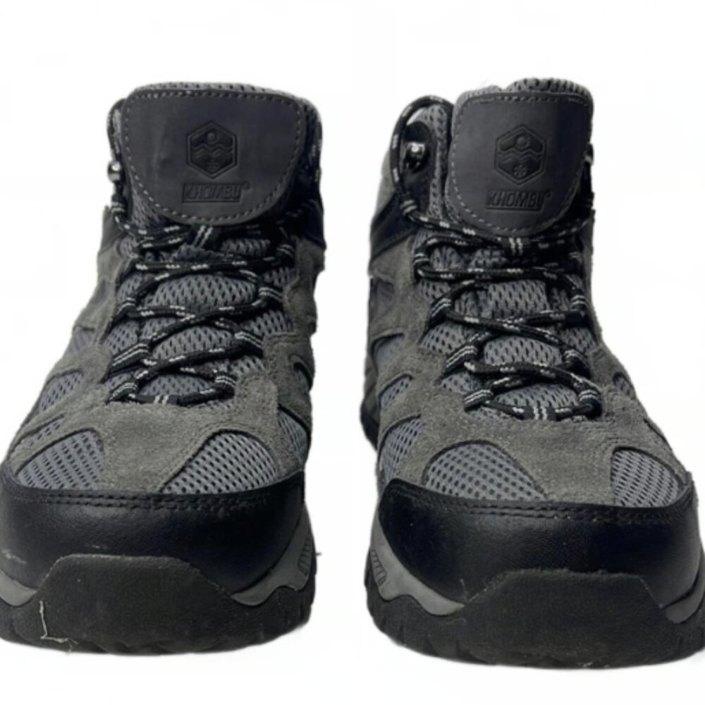 Khombu Gray and Black Athletic Shoes with Rugged Soles